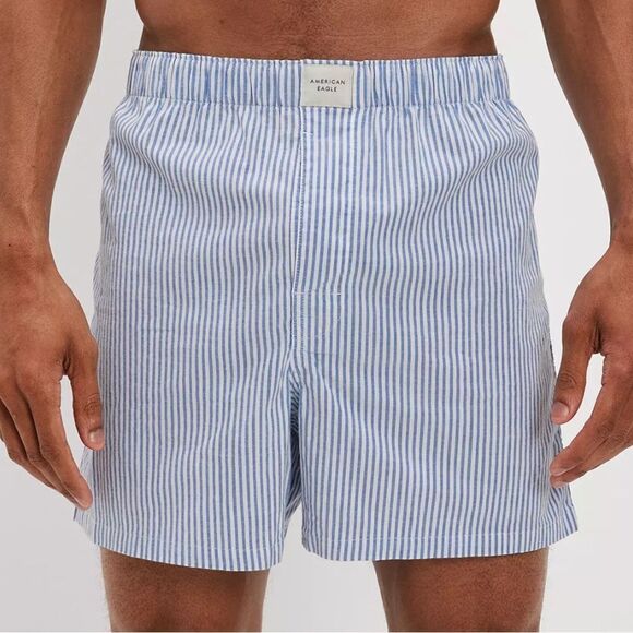 AE Men’s Classic Blue Stripe Stretch Boxer Short - Picture 1 of 9
